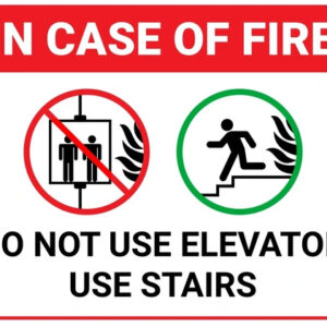 ADA In Case of Fire Do Not Use Elevator