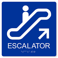 ADA Escalator Sign