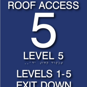 ADA Roof Access Stair Sign
