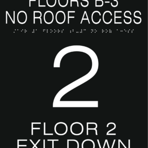 ADA Stairwell Number Sign
