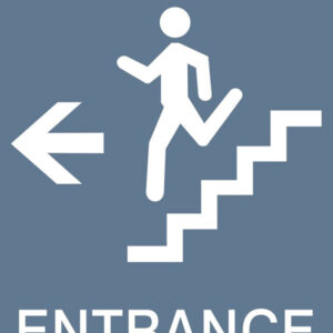 ADA Entrance Stairs Sign