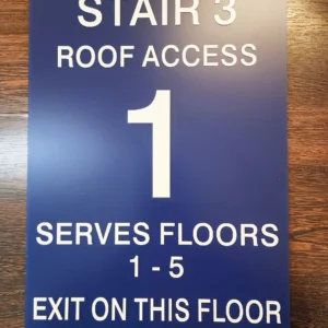 ADA Floors Served Signs EG 1-6