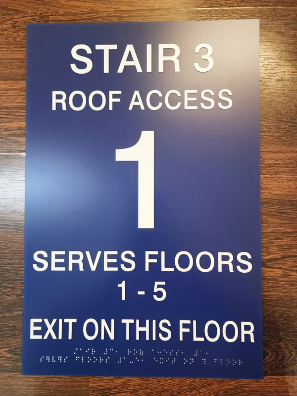 ADA Floors Served Signs EG 1-6