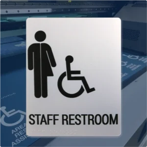 ADA Handicap Staff Restroom Signs