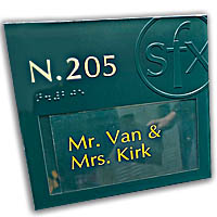 School classroom slide-in signs