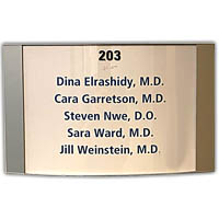 ADA Office Directory Slide-In Signs