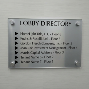 ADA Lobby Directory Sign