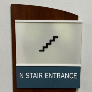ADA Entrance Stairs Sign