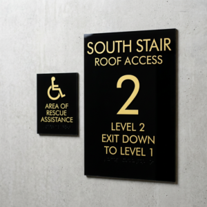 ADA Roof Access Stair Sign