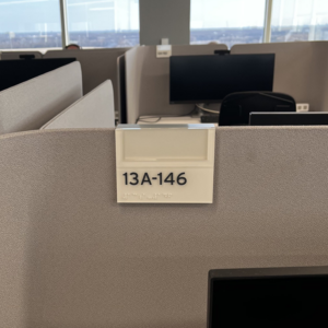 ADA Cubicle Name Tag Sign ADA Cubicle Name Tag Sign