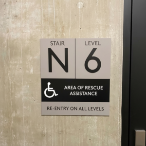 ADA Stairwell Number Sign