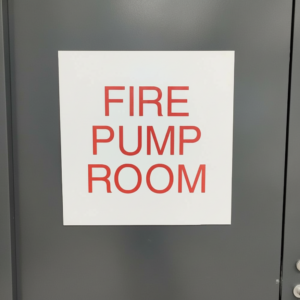 Pump Room Sign