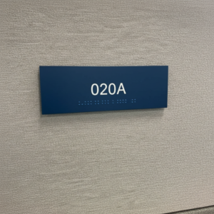 ADA Cubicle Number Sign ADA Cubicle Number Sign