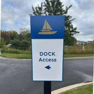 Dock Access Sign