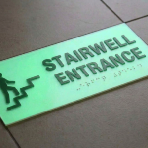 ADA Iridescent Stairwell Entrance Sign