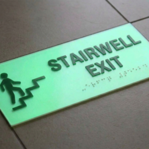 ADA Iridescent Stairwell Exit Sign