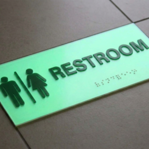 ADA Iridescent Restroom Sign